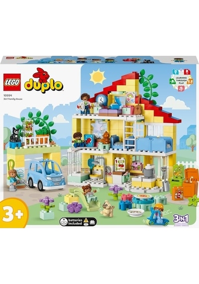 LEGO® DUPLO® Kasabası 3’ü 1 Arada Aile Evi 10994 3+ Eğitici Oyuncak Yapım Seti - 218 Parça