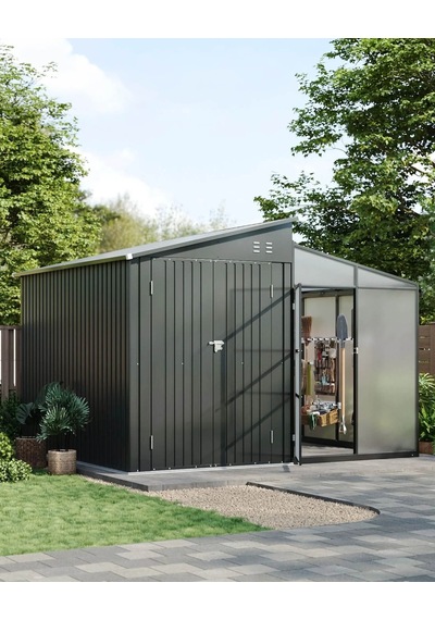 Garden Eden Xl Seralı Metal Bahçe Kulübesi