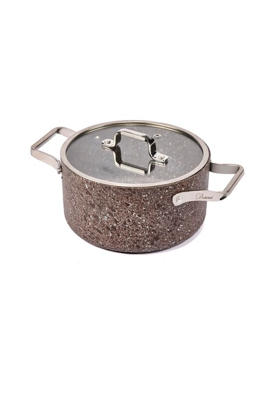 Brioni Stone Age Terra 7 Parça Tencere Seti Sht-11101 Kahverengi