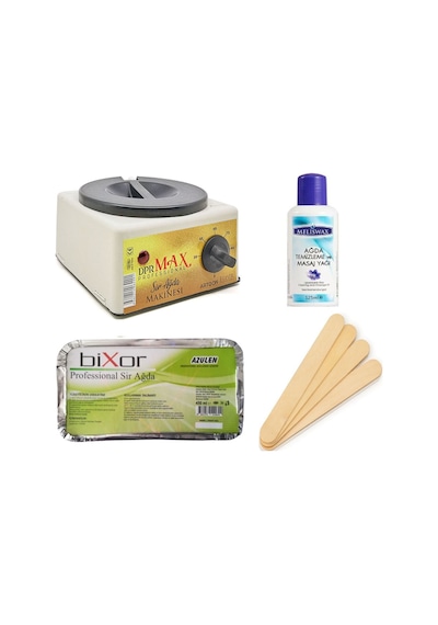 Ege Sir Dpr Max Ağda Makinesi +Bixor Kalıp Ağda 450 ML + Meliswax Ağda Yağı 125 ML + Spatula x 5