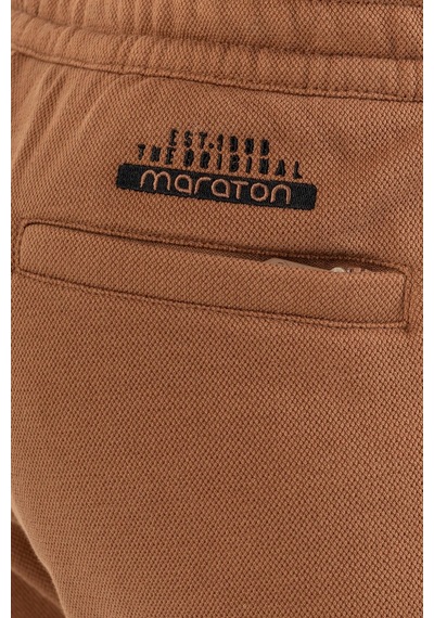 Maraton Sportswear Regular Erkek Düz Paça Basic Taba Eşofman Altı 21795 Taba