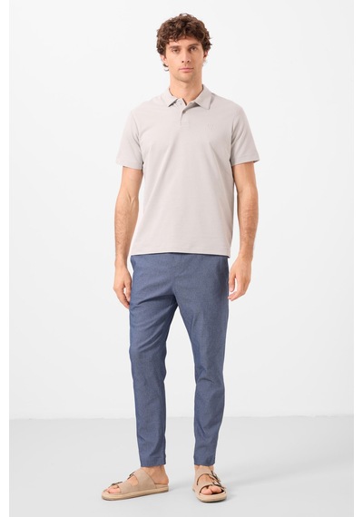 Tommylife Kot Lacivert Standart Fit Dokuma Hafif Esnek Chino Erkek Pantolon - 82179 Kot Lacivert