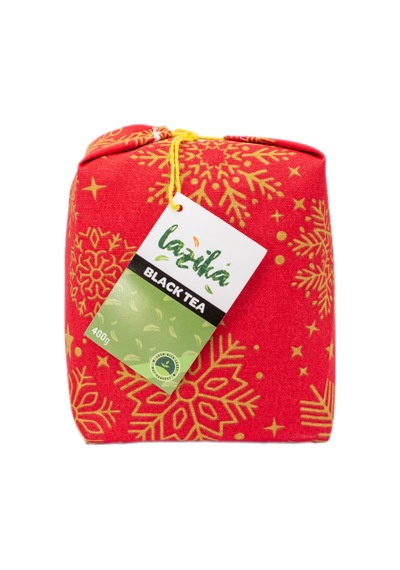 Kırmızı Yılbaşı Desenli Bez Siyah Çay 400g