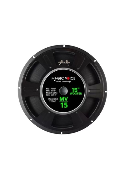 Hubrendy Sh Magicvoice Mv-15 Maks. 700 Watt / Rms 350 Watt 15 Siyah 38 Cm Woofer Yedek Hoparlör