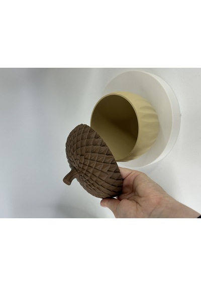 3d Baskı Meşe Palamudu Formlu Kapaklı Saklama Kutusu Sonbahar Dekoru Şekerlik