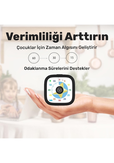 Npo Npt31st Mutfak,ders,yemek İçin 60dk Analog Alarm Zamanlayıcı,pomodoro Öğrenci Motivasyon Saati