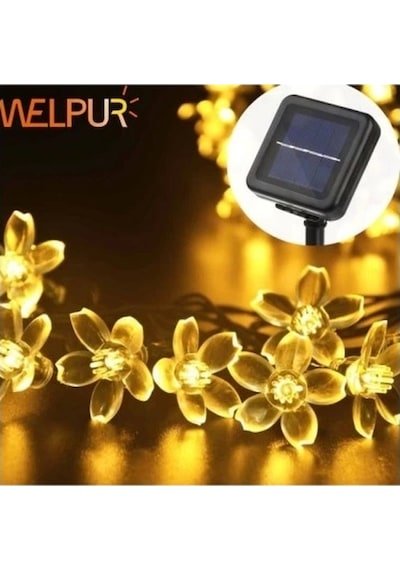 Solar Çiçekli Dekoratif 30 Led Bahçe Lambası Diğer