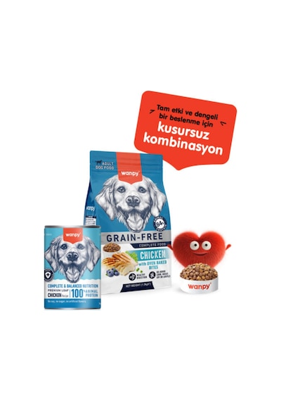 Wanpy Premium Tahılsız Tavuklu Köpek Konservesi 375gr X 12 Adet