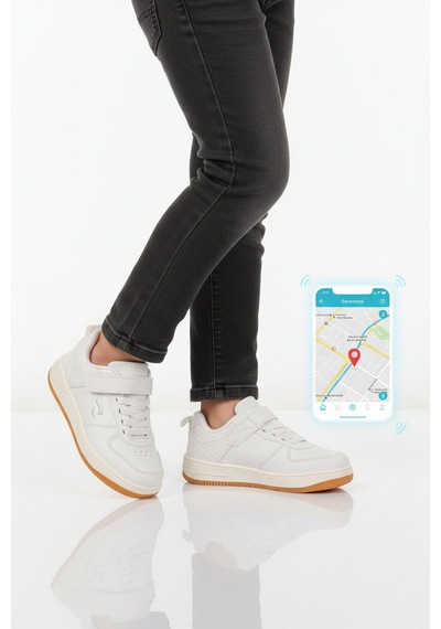 Beyaz Gps Takip Özellikli Unisex Çocuk Spor Ayakkabı Follow F