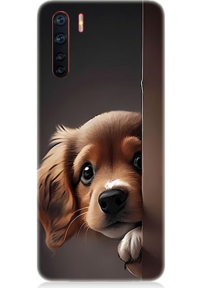 Oppo Reno 3 Uyumlu Silikon Kılıf Yavru Sevimli Cute Köpek
