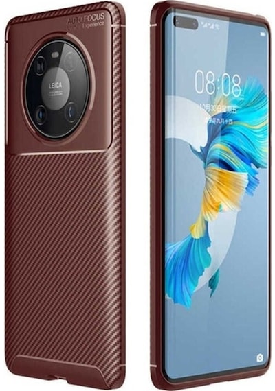 Huawei Mate 40 Pro Kılıf Zore Negro Silikon Kapak Kahverengi