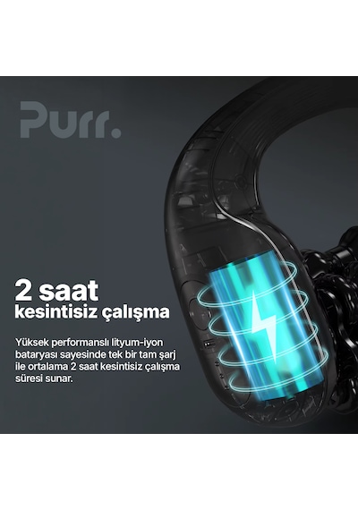 Purr Roll Go Titreşimli Şarjlı Selülit Masaj Aleti, Motorlu Silindir Ve Vibrasyonlu Çift Etkili Bacak, Kol, Boyun Masaj Cihazı Siyah