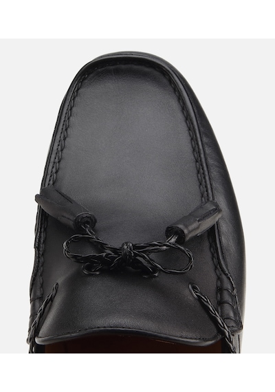 Hotiç Erkek Deri Siyah Püskül Dikiş Detaylı Klasik Loafer