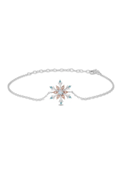 Sare Pırlanta Altın Blue Topaz Kar Tanesi Bileklik