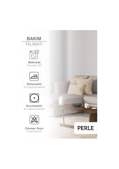 Br Perle Home Daily Series Bej Rengi Kırlent Yastık Kılıfı Bej