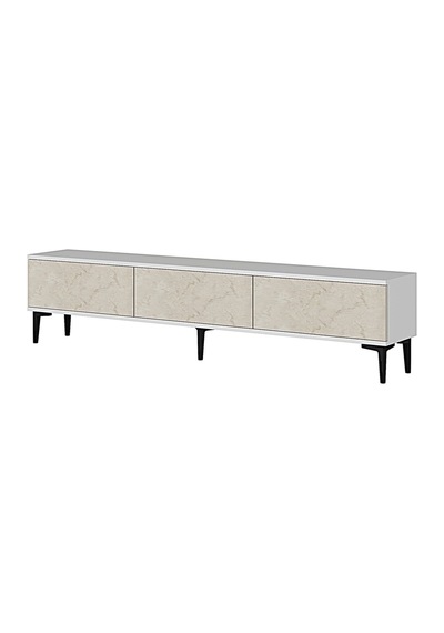 Tsa1899bt Aplos Tv Stand, Tv Sehpası Beyaz-traverten 180cm
