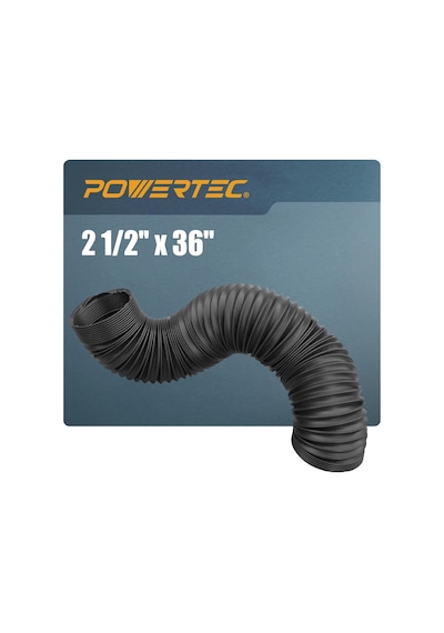 Powertec 70198 Esnek Toz Toplama Hortumu, 6,4 Cm Uzunluğunda 1