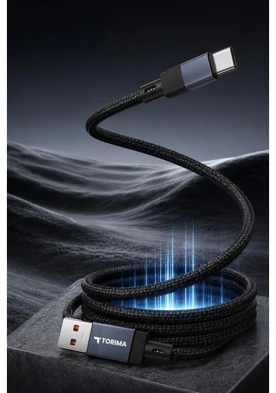 Taşıt Aparatı Teknik Parça Masaüstü Araç Şarj Kablosu Usb To Type-c Data Kablo U18 Siyah