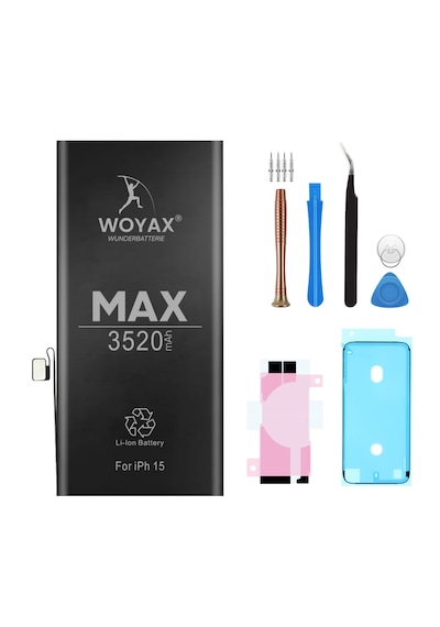 Woyax Apple Uyumlu iPhone 15  Premium Batarya 3520 Mah Yüksek Kapasite