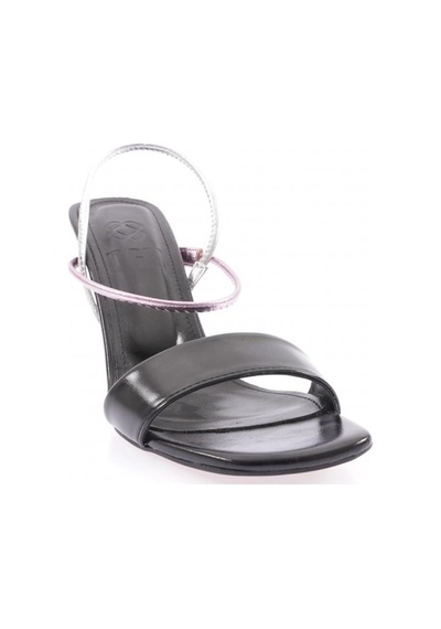 Dgn 704-2164-23y Kadin Kare Burun Bantli Topuklu Sandalet 704-2164-R4506 Siyah