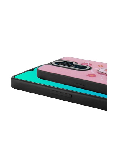 Oppo A9 2020 Kılıf Parlayan Kabartmalı İkonik Figürlü Zore Amas Silikon Kapak Beyaz