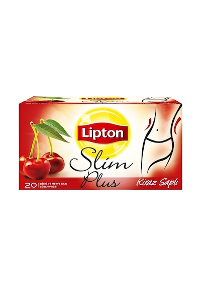 Lipton Slim Plus Kiraz Saplı Bitki Çayı Süzen Poşet 20 x 2 G