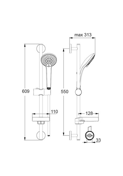 Ideal Standard Idealrain Sürgülü Duş Seti 100 3F.B9415Aa Diğer
