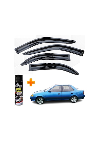 Suzuki Swift Sedan Mügen Cam Rüzgarlığı 1993 - 2001 Arası 4 Lü Takım +500ml Lastik Parlatıcı