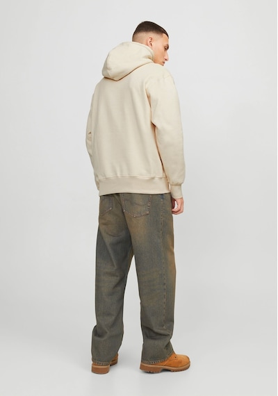Jack & Jones Erkek Kapüsonlu Gögüs Logo Baskili Sweatshirt - Frederiksberg 12262811 Antique White Siyah Jack & Jones Erkek Kapüsonlu Gögüs Logo Baskili Sweatshirt - Frederiksberg 12262811 Antique White Siyah