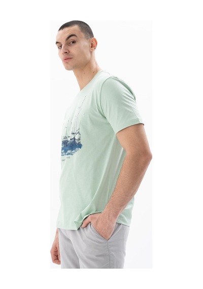 AR-MA Arma Erkek Regular Fit Bisiklet Yaka Tişört Y25344405301 Yeşil