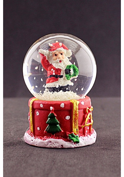 Merry Christmas Noel Baba Temalı Mini Boy Işıklı Kar Küresi