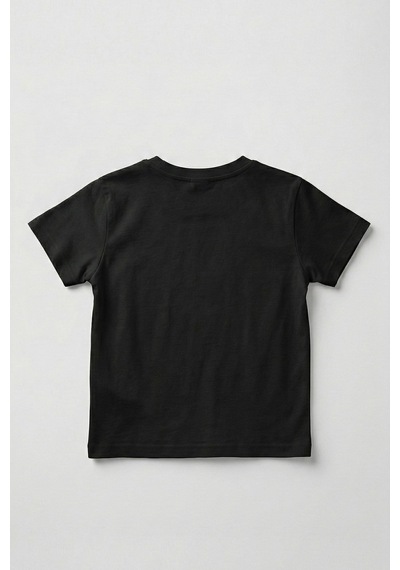 Luess Unisex Çocuk Kabartma Baskı %100 Pamuk Atatürk Tişört 3-4 Yaş 8-9 Yaş Siyah