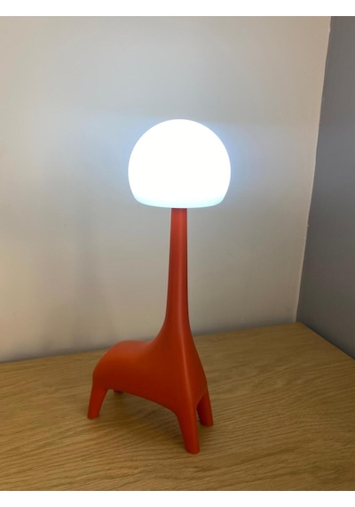 Ilgaz Zürafa Şekli Şarj Edilebilir Bluetoothlu Atmosfer Led Masa Lambası Çocuk Odası Çalışma Masası Bebek Odası Turuncu