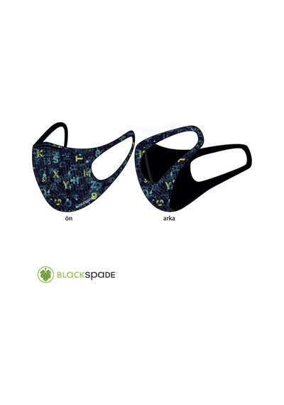 BLACKSPADE Çocuk Koruyucu Maske Harf Desen S2