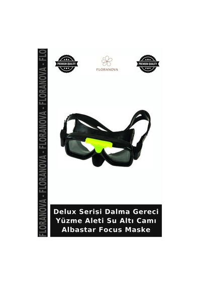 Delux Serisi Dalma Gereci Yüzme Aleti Su Altı Camı Albastar Focus Maske Çok Renkli
