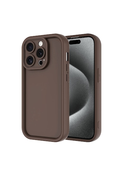 Apple Uyumlu iPhone 15 Pro Max Kılıf Kamera Korumalı Tchs Ananas Kapak - Kahverengi Kahverengi