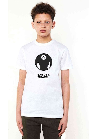 Tshirthane Evangelion Israfel Baskılı Unisex Çocuk Beyaz T-Shirt