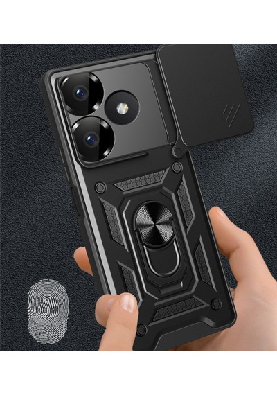 Newface Xiaomi Redmi 13 4g Kılıf Pars Lens Yüzüklü Silikon - Gümüş Gümüş