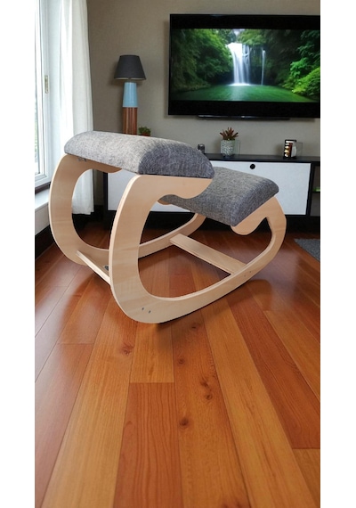 Diz Koltuğu, Pc Koltuğu, Sallanan Koltuk, Çalışma Sandalyesi, Ofis Koltuğu, Kneeling Chair Açık Gri