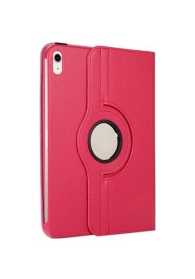Aksesuarcim Apple iPad Uyumlu 10.9 2022 10. İle Uyumlu Kılıfı Suni Deri 2 Farklı Stand Olabilen Darbe Korumalı 360 Dönebilen Tablet Kılıfı Pembe Koyu Sku: Zeusb0fhhyz8mh Arka Kapak