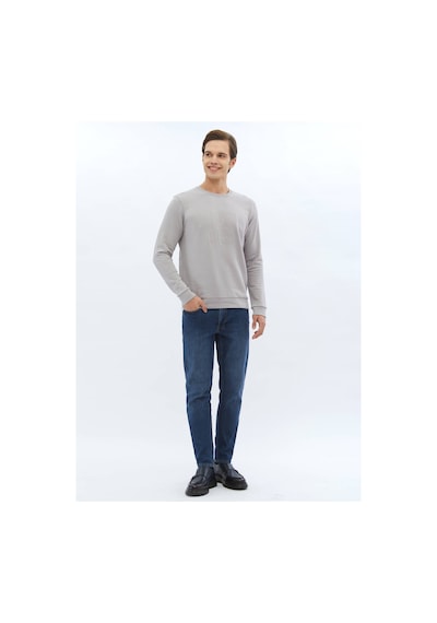 Kip Lila Bisiklet Yaka Baskılı Sweatshırt 4095840 Lila