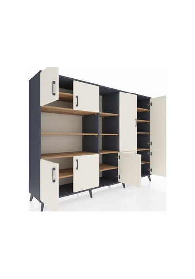 Hyperion Dolap 14 Raflı 9 Kapaklı 220x44x163 Antrasit-aytaşı/çam Aytası/atlas Çam - Antrasıt Hyperion Dolap 14 Raflı 9 Kapaklı 220x44x163 Antrasit-aytaşı/çam Aytası/atlas Çam - Antrasıt