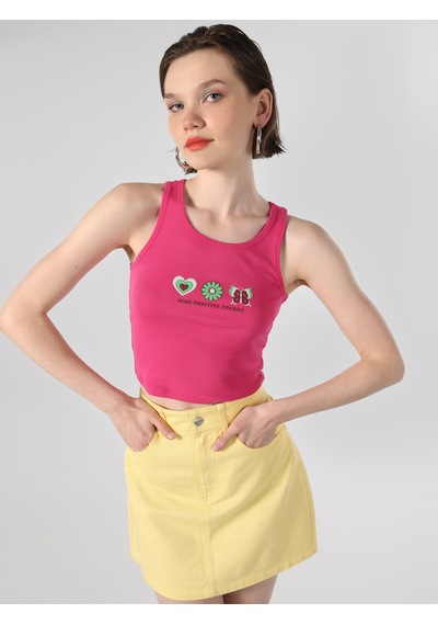 Colin's Colins Regular Fit Kadın Pembe Atlet Cl1063762 Q1.v2 Pfs Fuchsia