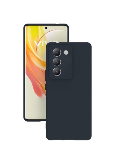 Vivo V30 Lite Kılıf Kamera Korumalı Silikon Rubber Arka Kapak Lacivert
