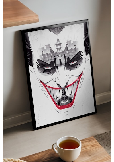 Batman: Arkham Origins Siyah Ahşap Çerçeveli Poster, Dekoratif Oyun Duvar Tablosu
