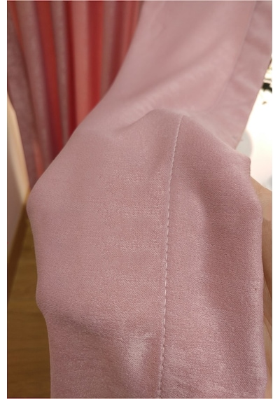 Evdepo Home Pembe Düz Renk Pileli Soft Fon Perde Pile Tek Kanat Pembe
