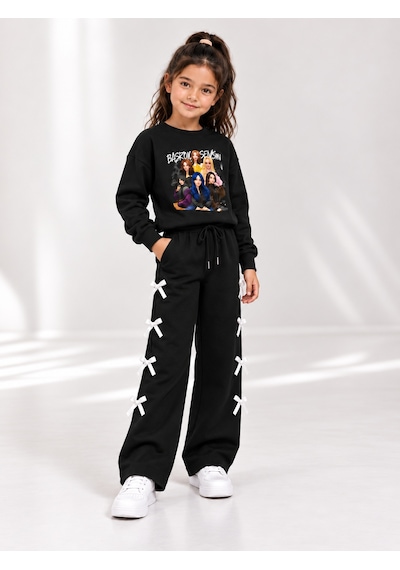 Kokoş Bebe Manifest Fiyonk Detaylı Kız Çocuk Takım - 5/10 Yaş - 31917 Siyah