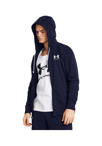 Under Armour Rival Terry Lc Erkek Lacivert Kapüşonlu Hoodie Lacivert