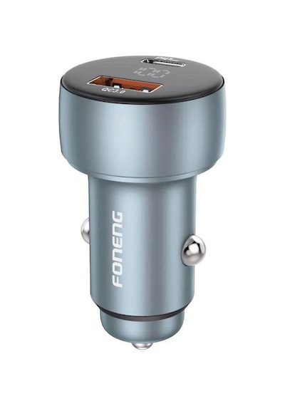 Foneng C18 48w Type-c + Usb Led Gösterge Araç İçi Şarj Adaptörü -
