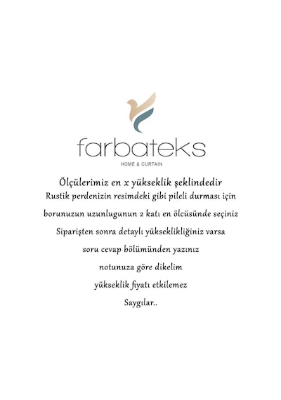 Siyah Rustik Perde Kuşgözü Halkalı Boru Halka Dekoring Perde 320 X 270